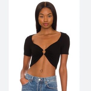 Tyrone Crop Top in Black Michael Lauren